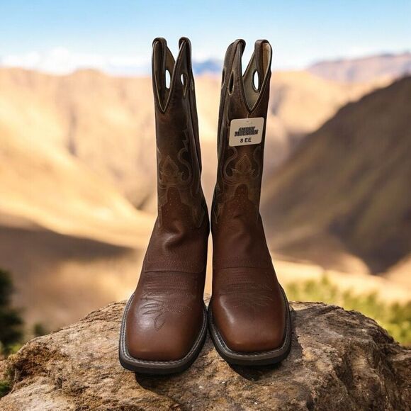 Smoky Mountain Men's Western Boots - Square Toe Size 8 EE NWT - Picture 1 of 6